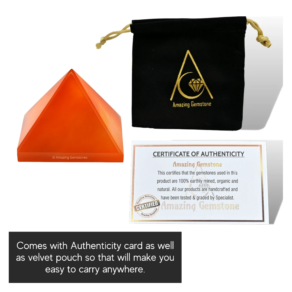 Carnelian Pyramid (1 Inch)