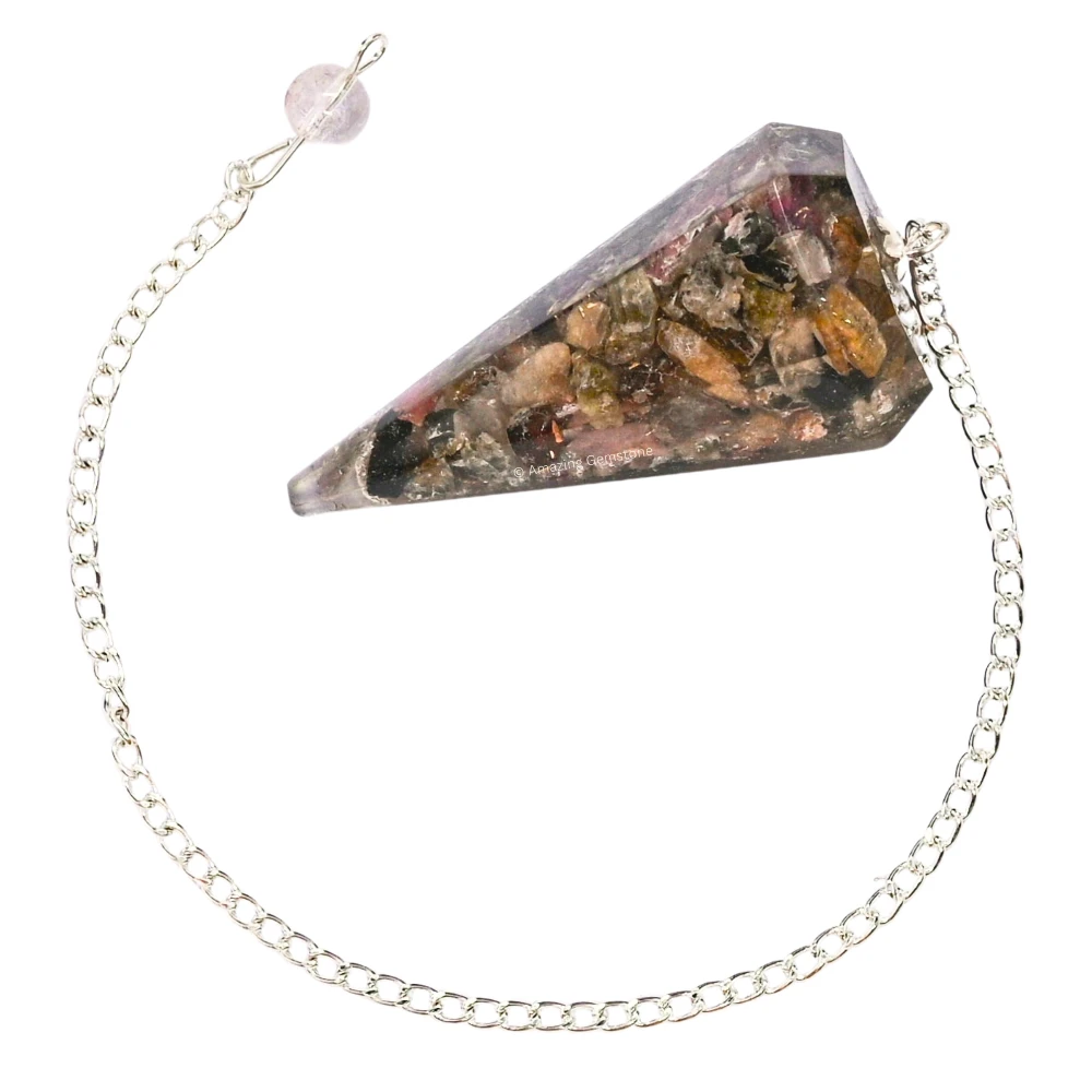 Multi Tourmaline Orgone Pendulum