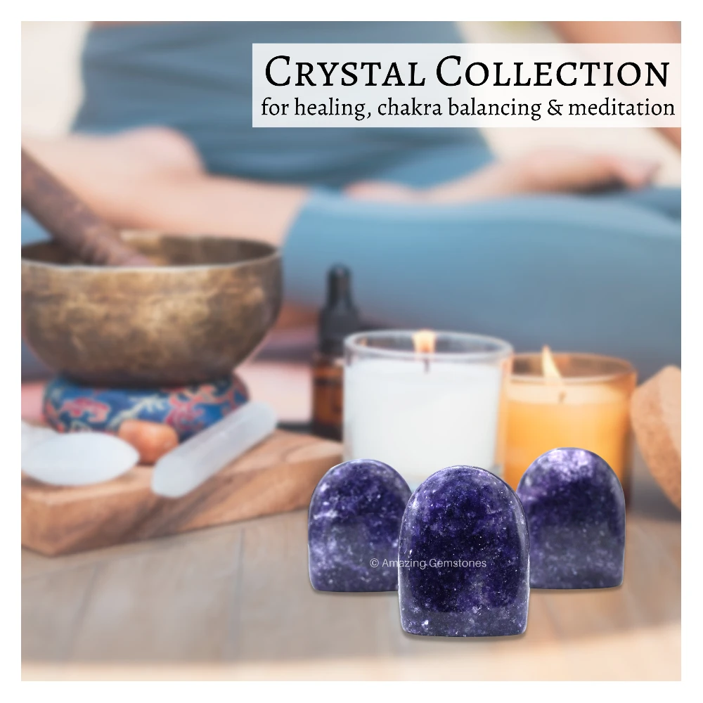 Lepidolite Standing Palm Stone (Regular)