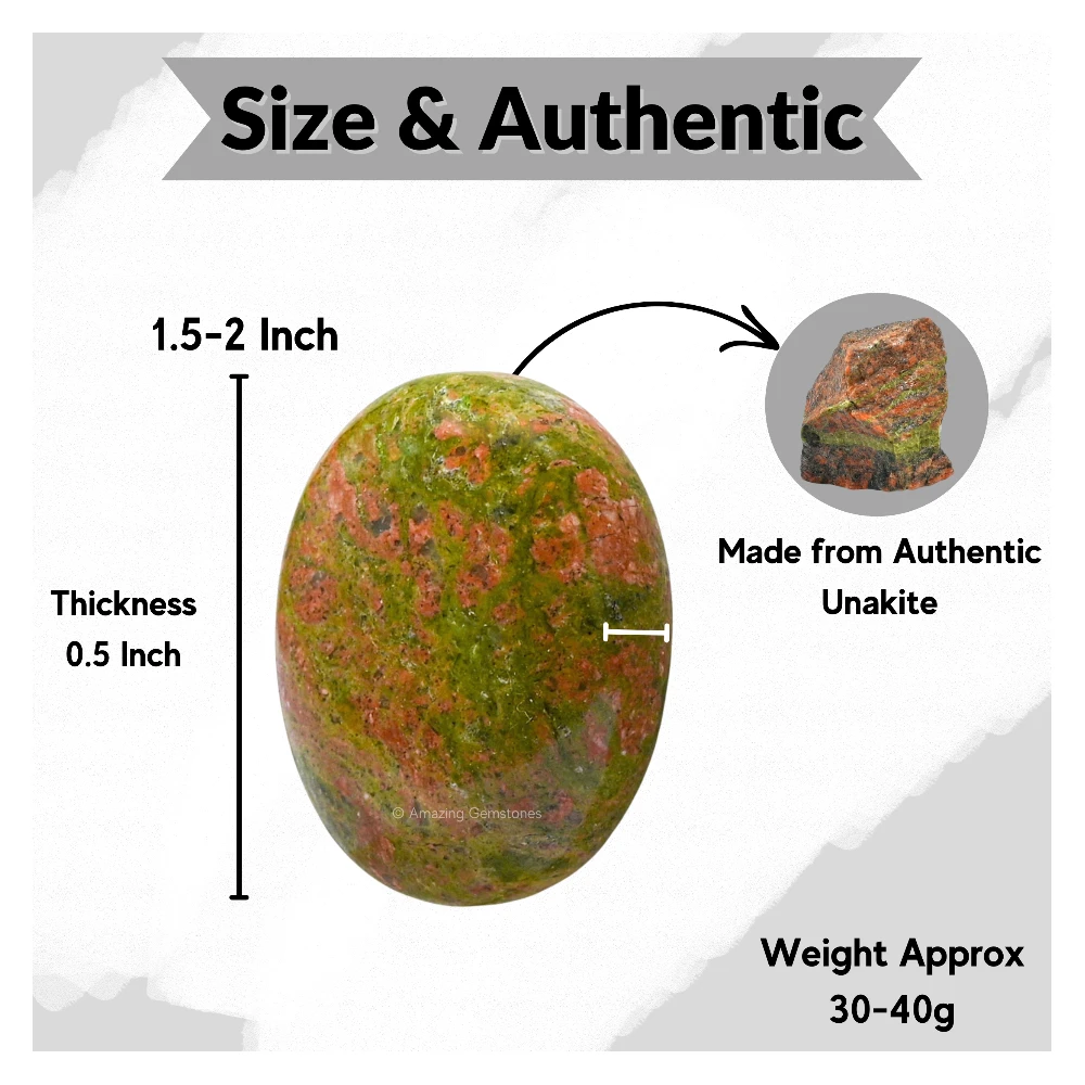 Unakite Palm Stone