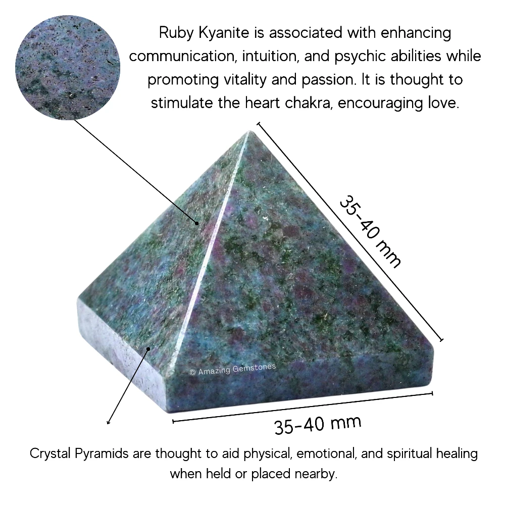 Ruby Kyanite Pyramid (1.5 Inch)