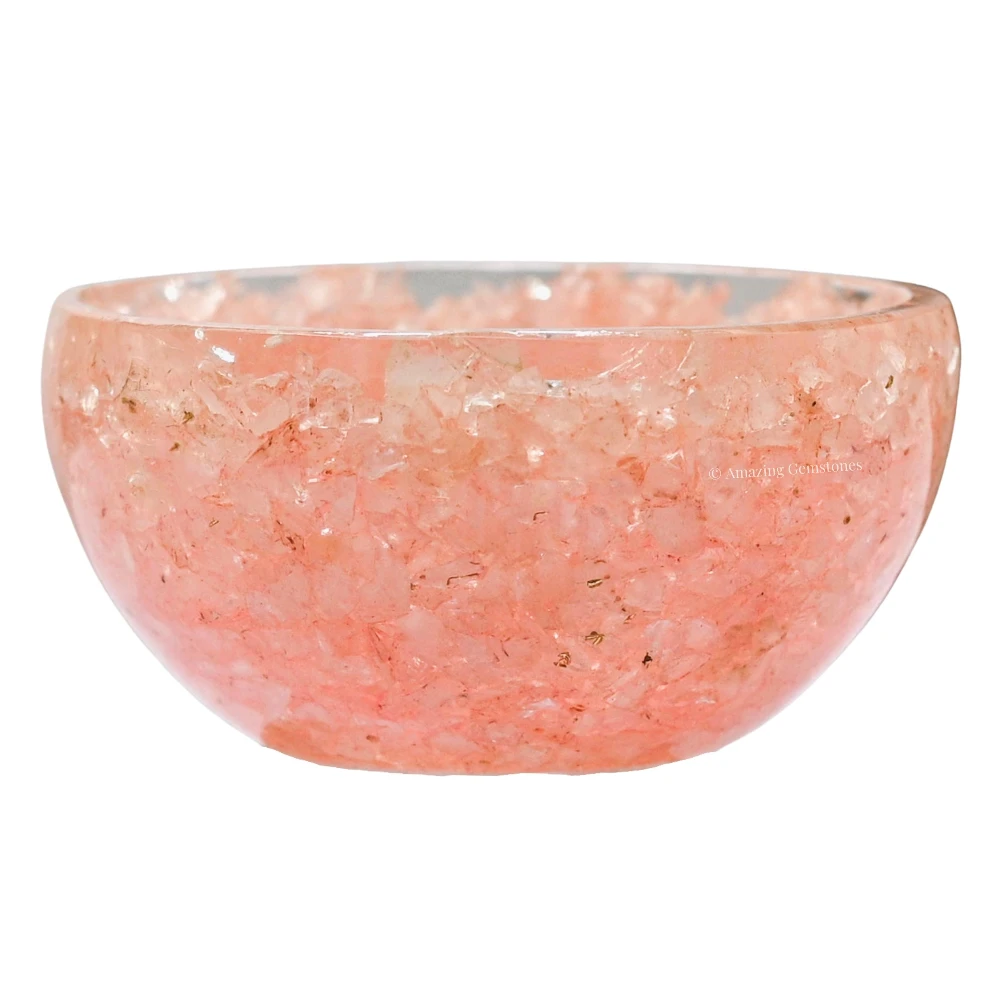 Rose Quartz Crystal Orgone Bowl (2 Inch)