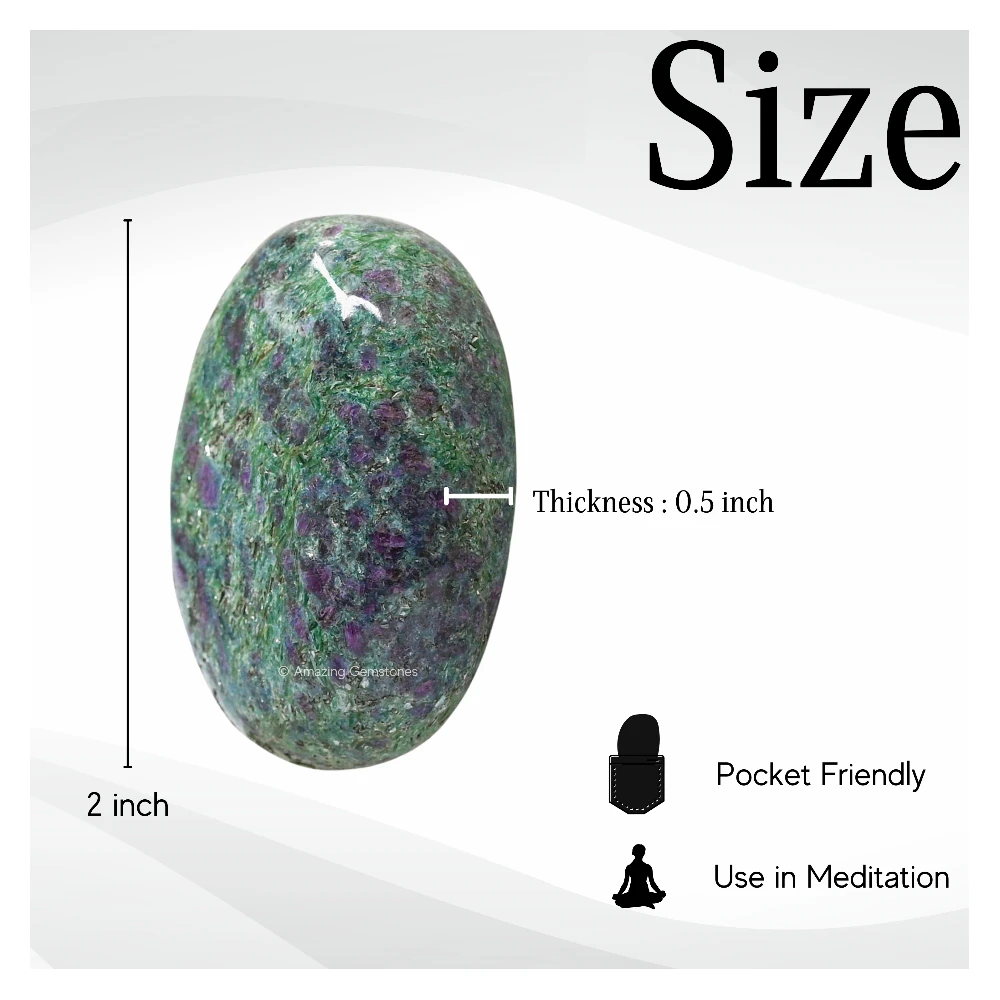 Ruby Fuchsite Palm Stone