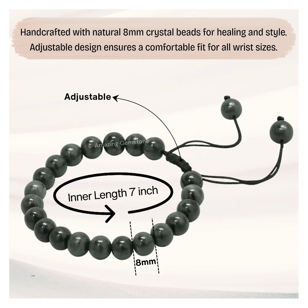 Grey Cats Eye Bracelet (Adjustable)