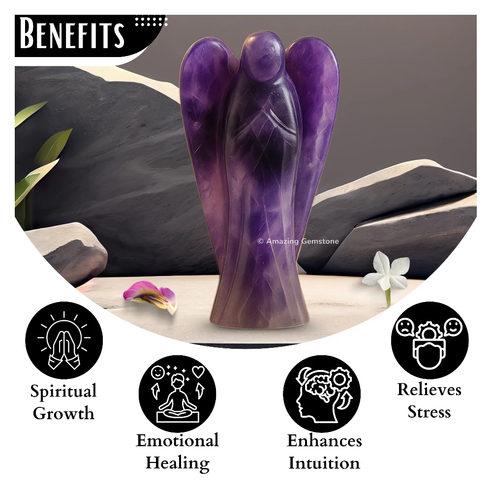 Amethyst Angel Figurine (4 Inch)