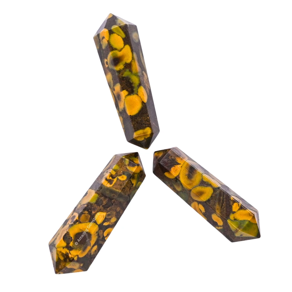 Fruit Jasper Pencil Points (Double Terminated) (Set of 3)