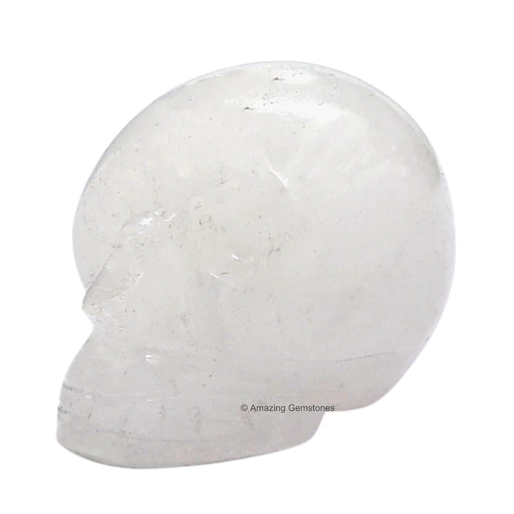 Snow Quartz Skull
