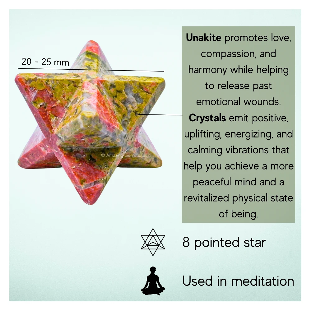 Unakite Merkaba (20-25 mm)