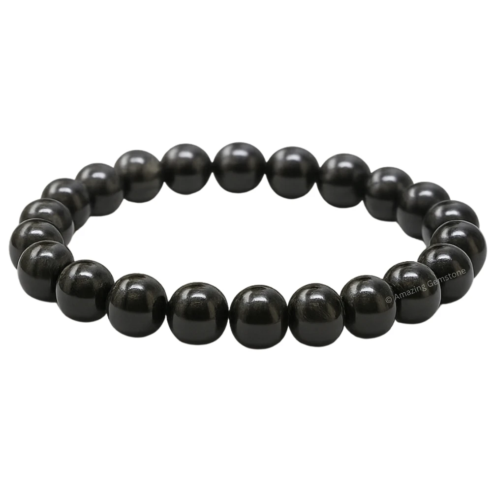 Black Obsidian Bracelet (Stretchable)