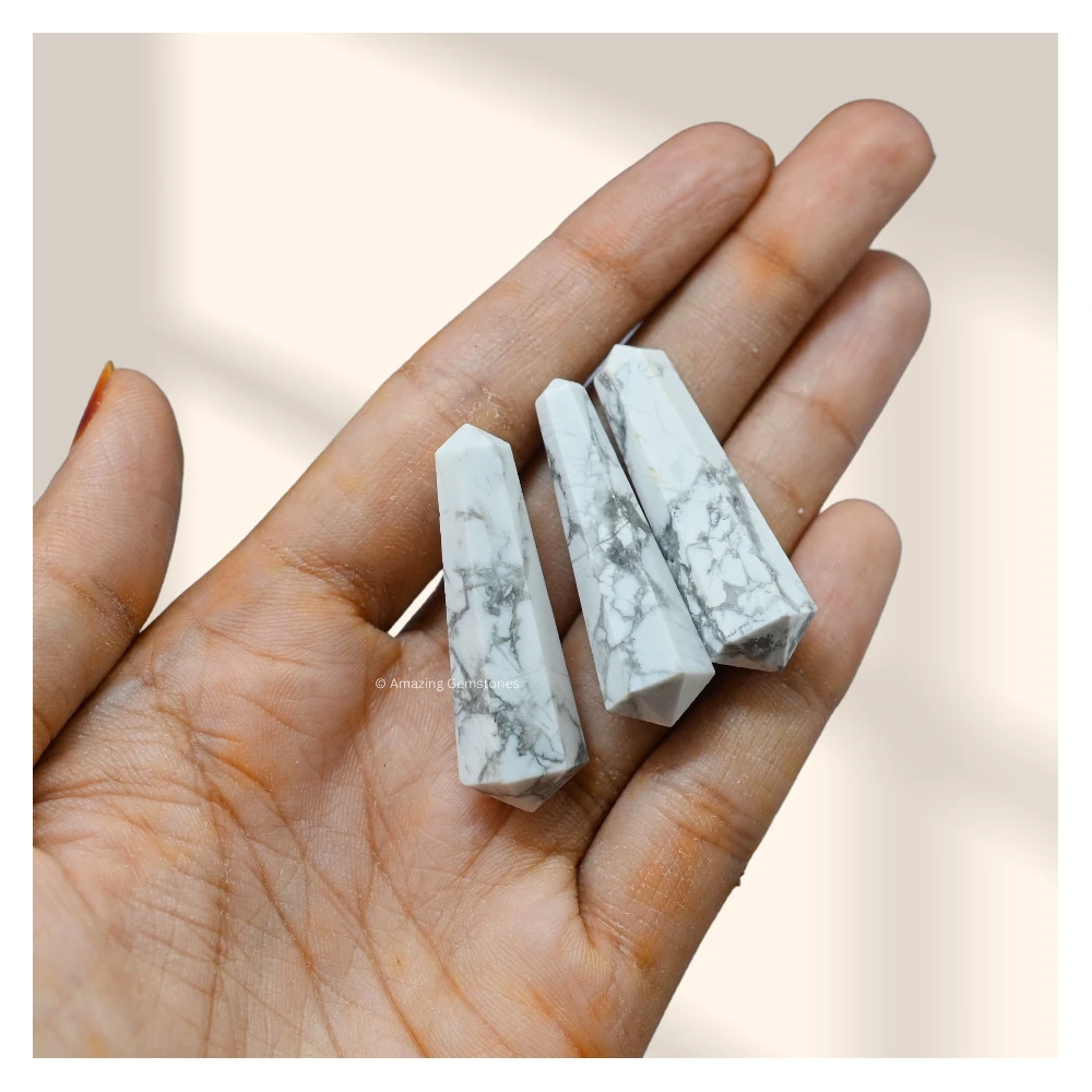 Howlite Pencil Points (Double Terminated) (Set of 3)