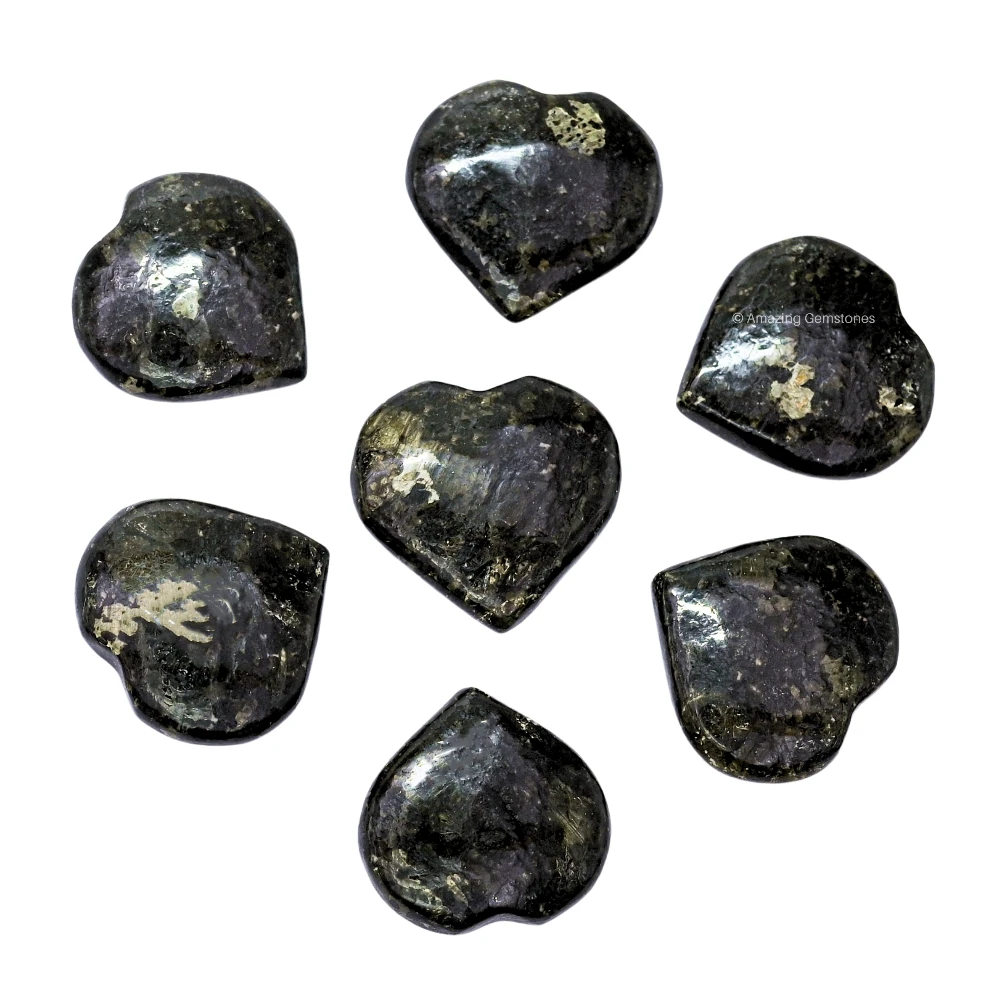 Nuummite Heart (Pack of 2)