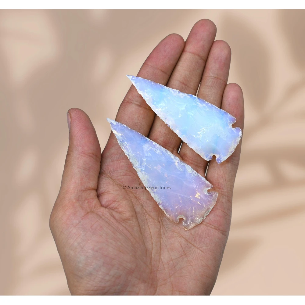 Opalite Crystal Arrowhead - 2" to 3" (2 Pieces)