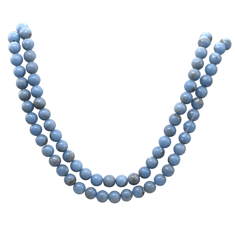 Angelite Japa Mala (Without Knot)