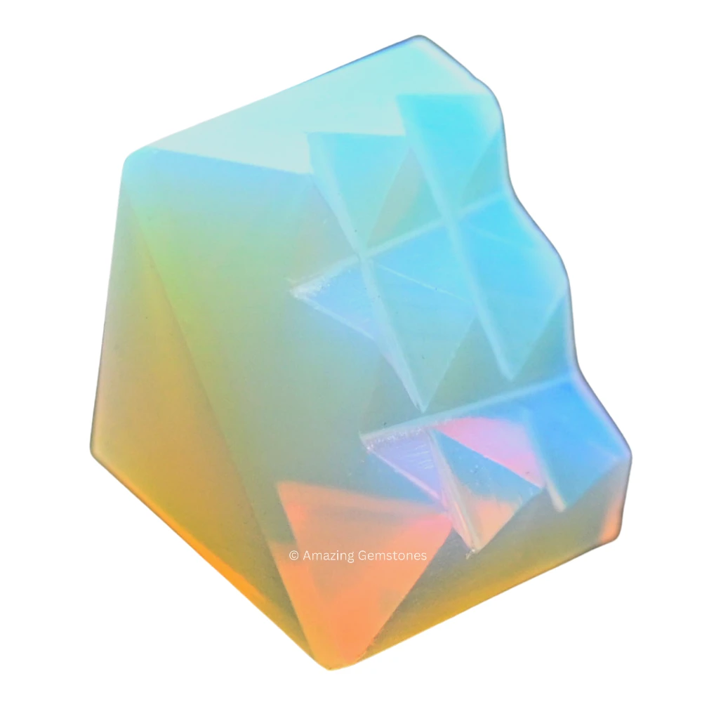 Opalite Lemurian Pyramid - Under 9 Pyramid Plate