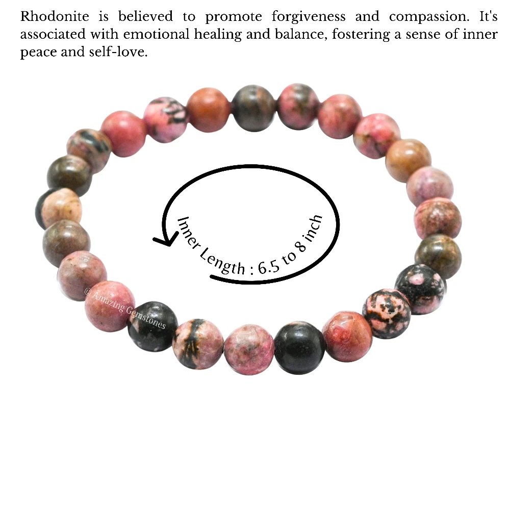 Rhodonite Bracelet (Stretchable)
