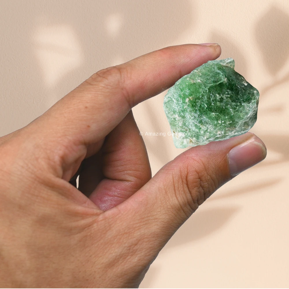 Green Strawberry Quartz Raw Crystals (2 Pieces)