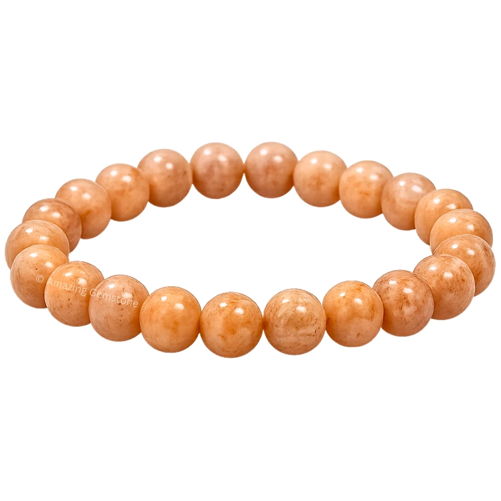 Peach Moonstone Bracelet (Stretchable)
