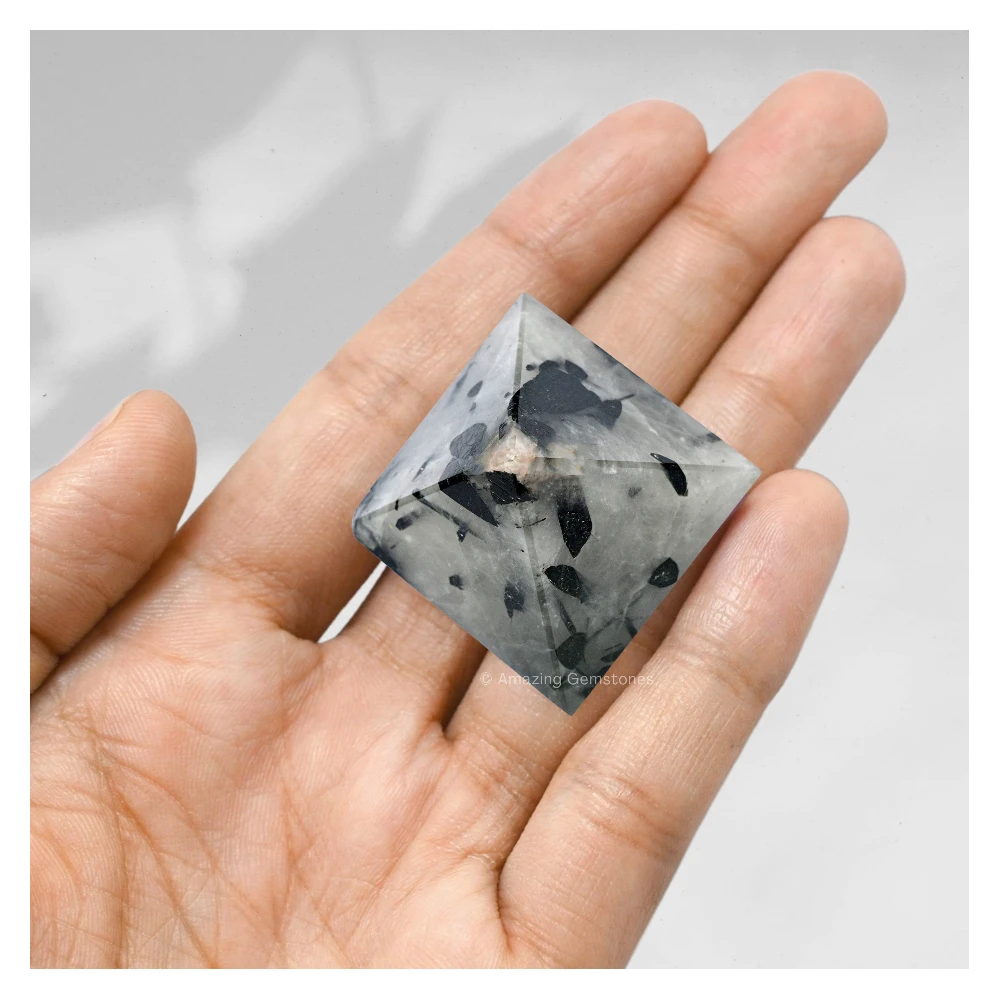 Black Rutilated Quartz Pyramid (1 Inch)