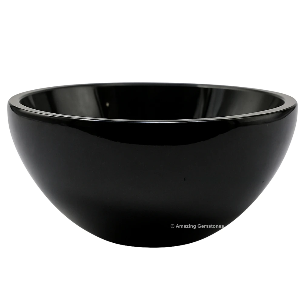 Black Tourmaline Crystal Bowl - 2 Inch