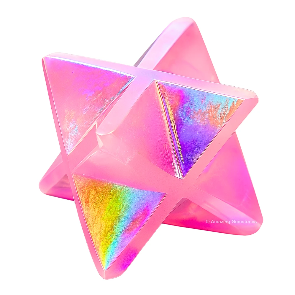 Angel Aura Rose Quartz Merkaba (15-20 mm)