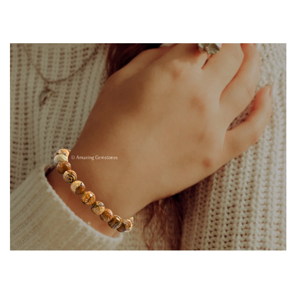 Picture Jasper Bracelet (Faceted-Adjustable)