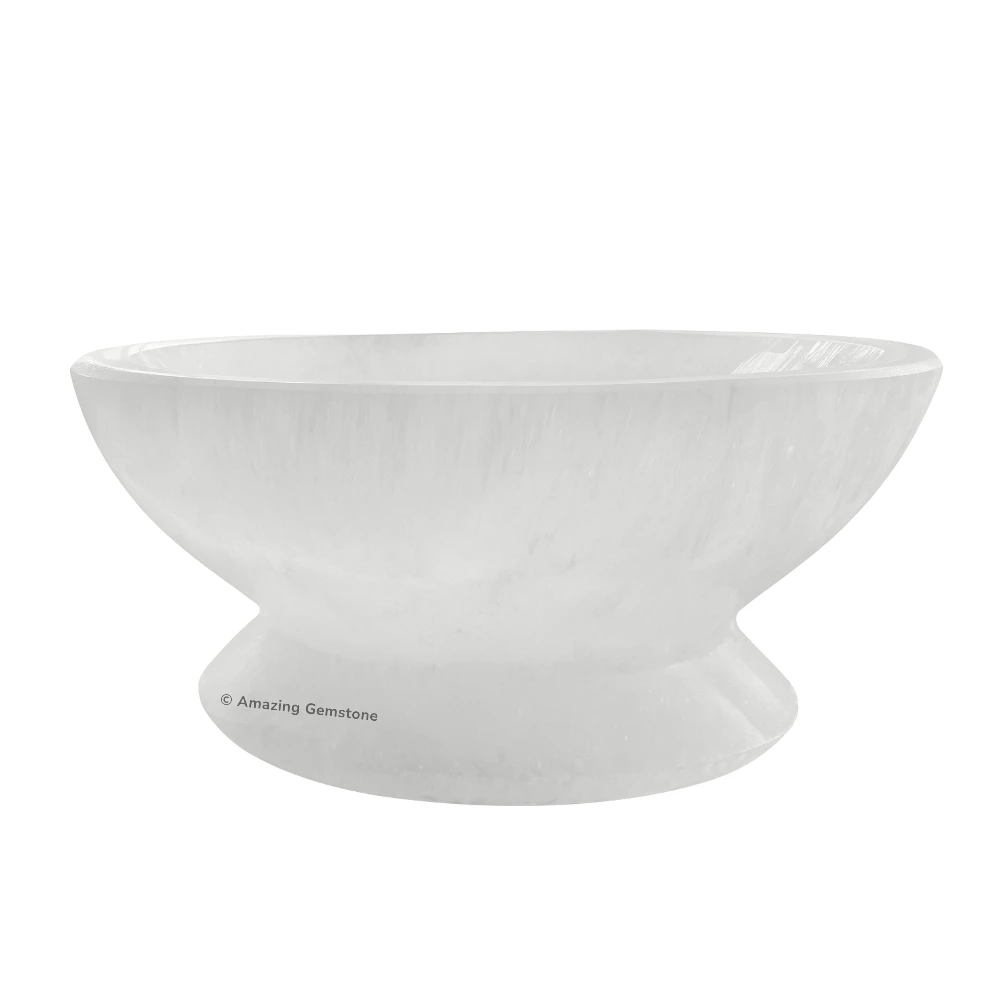 Selenite Charging Bowl for Crystals - Round