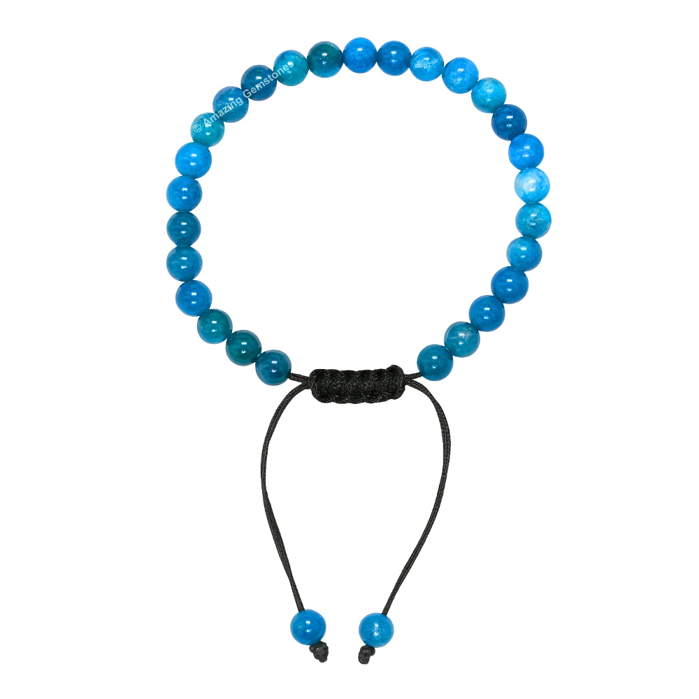 Apatite Healing Crystal Bracelets - 6mm Beads (Adjustable)
