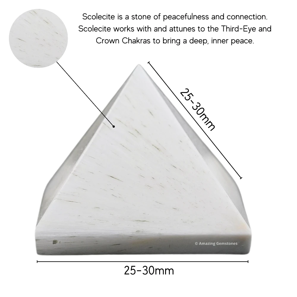 Scolecite Pyramid (1 Inch)