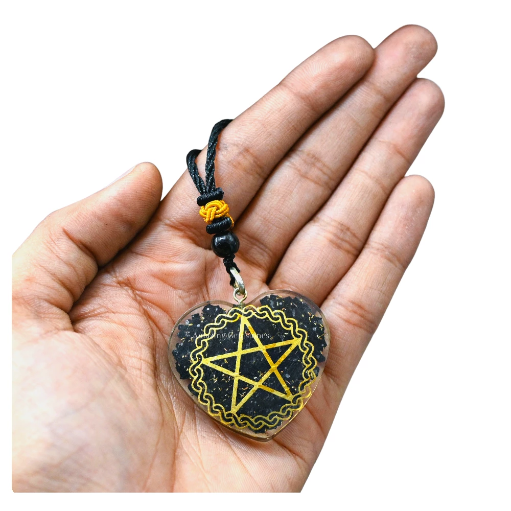 Shungite Necklace - Star (Heart)