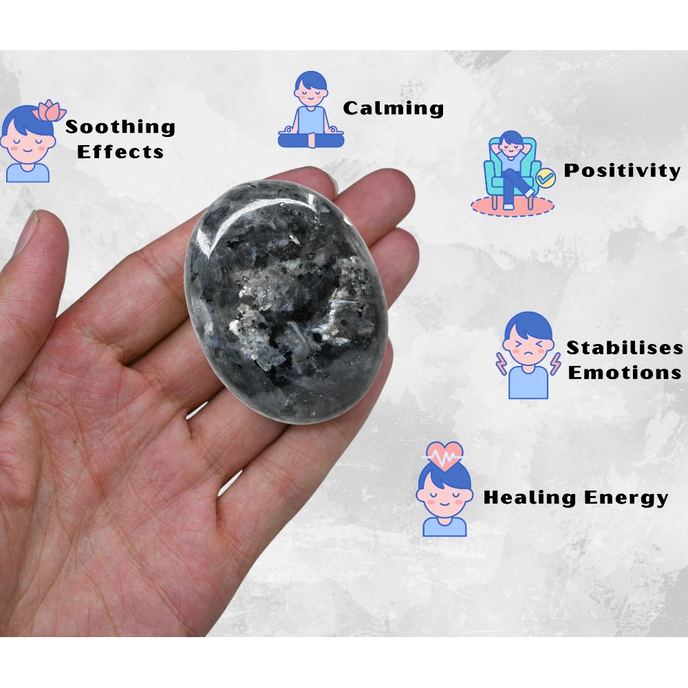 Larvikite Palm Stone