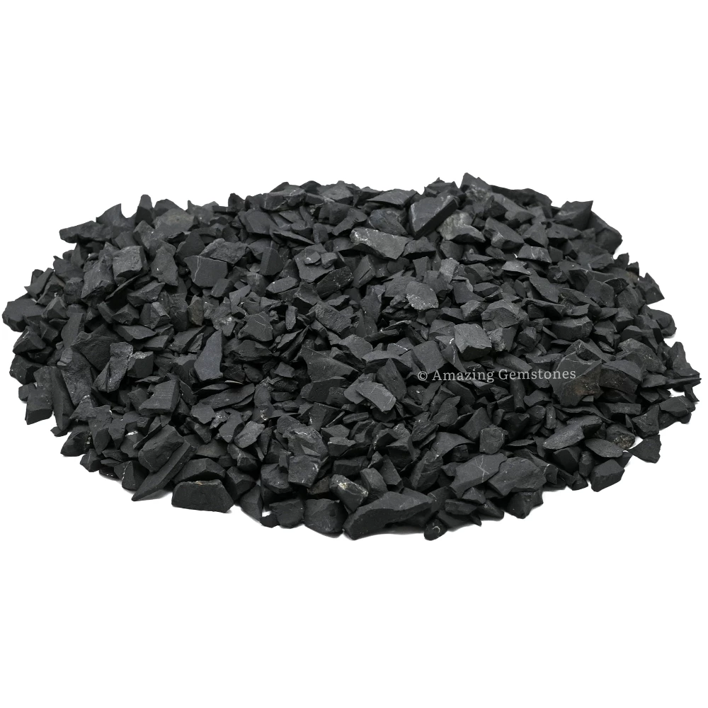 Shungite Raw Stones for Water Purification - 4 to 10mm (1/2 lb)