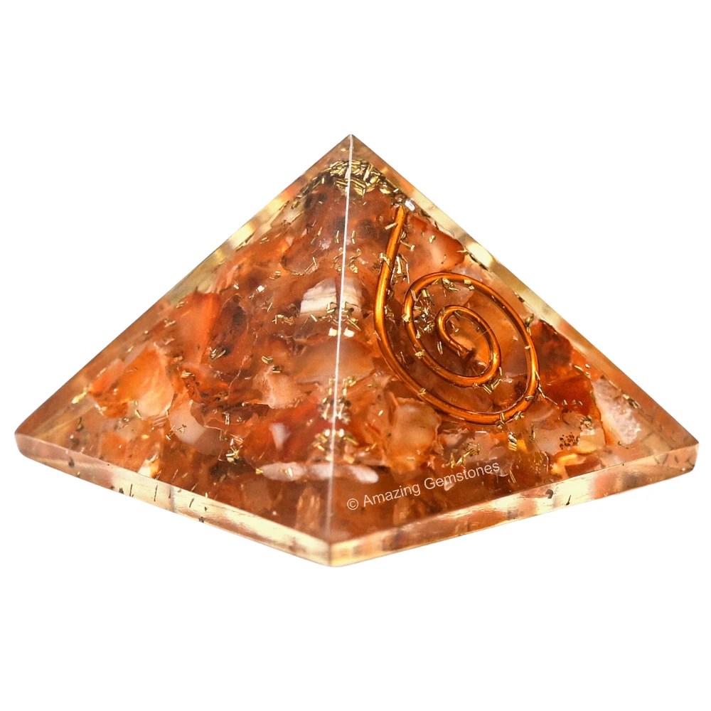 Carnelian Orgone Pyramid - Mini