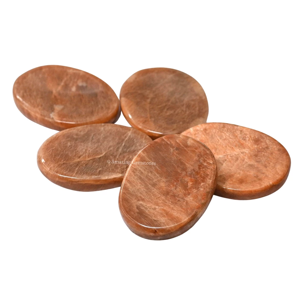 Peach Moonstone Worry Stone
