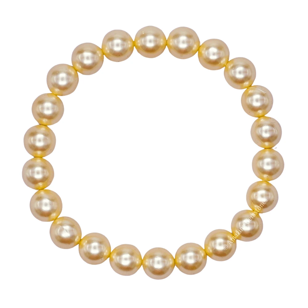 Yellow Pearl Bracelet (Strechable)