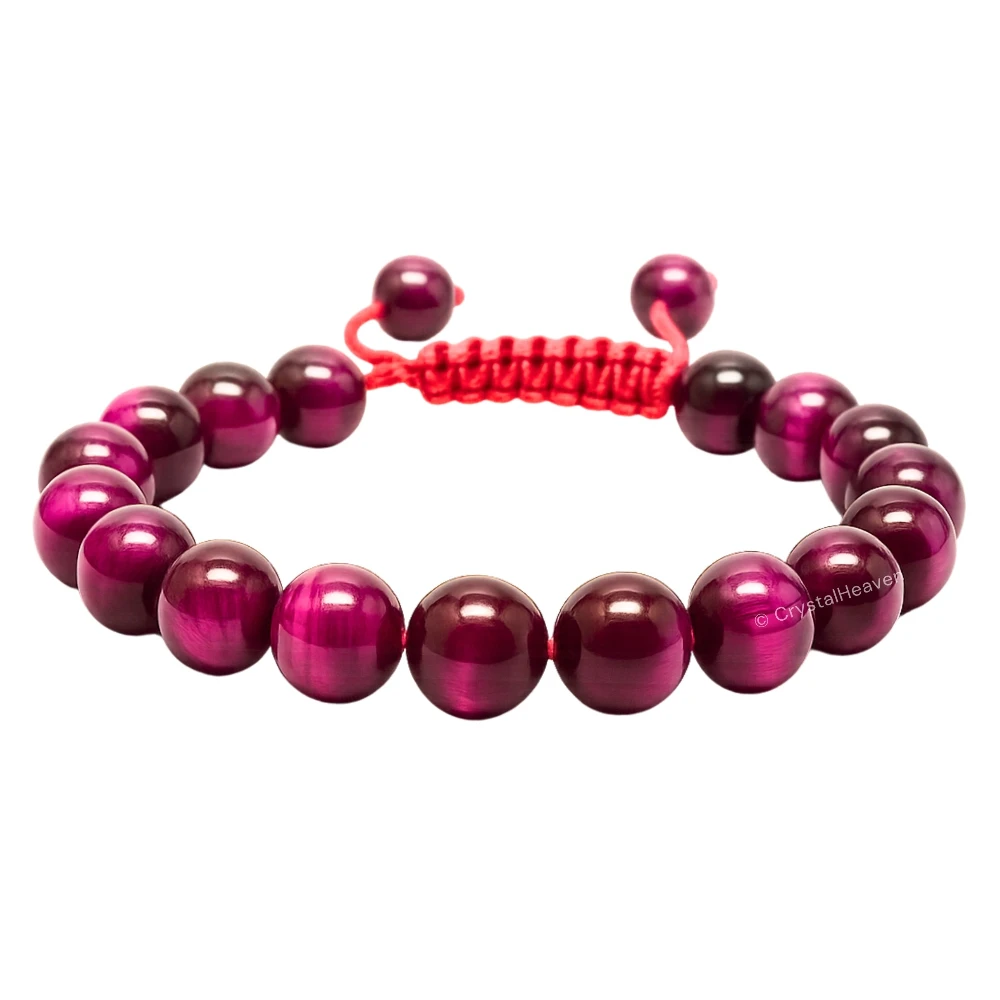 Pink Tiger Eye Bracelet (Adjustable)