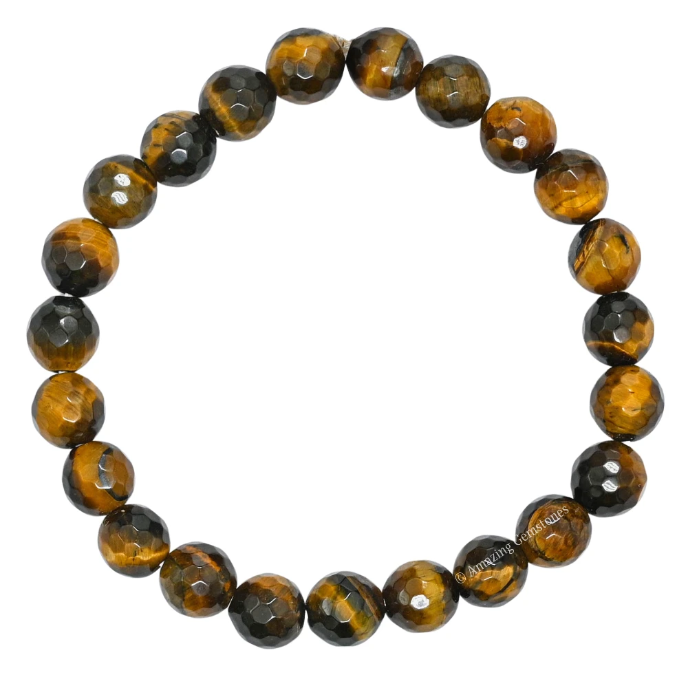 Tiger Eye Bracelet (Faceted) (Stretchable)