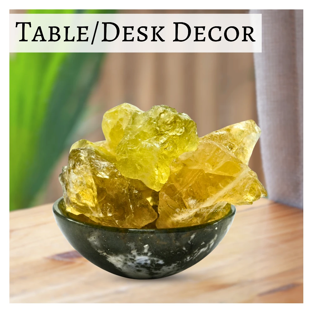 Lemon Quartz Raw Crystals (5 Pieces)