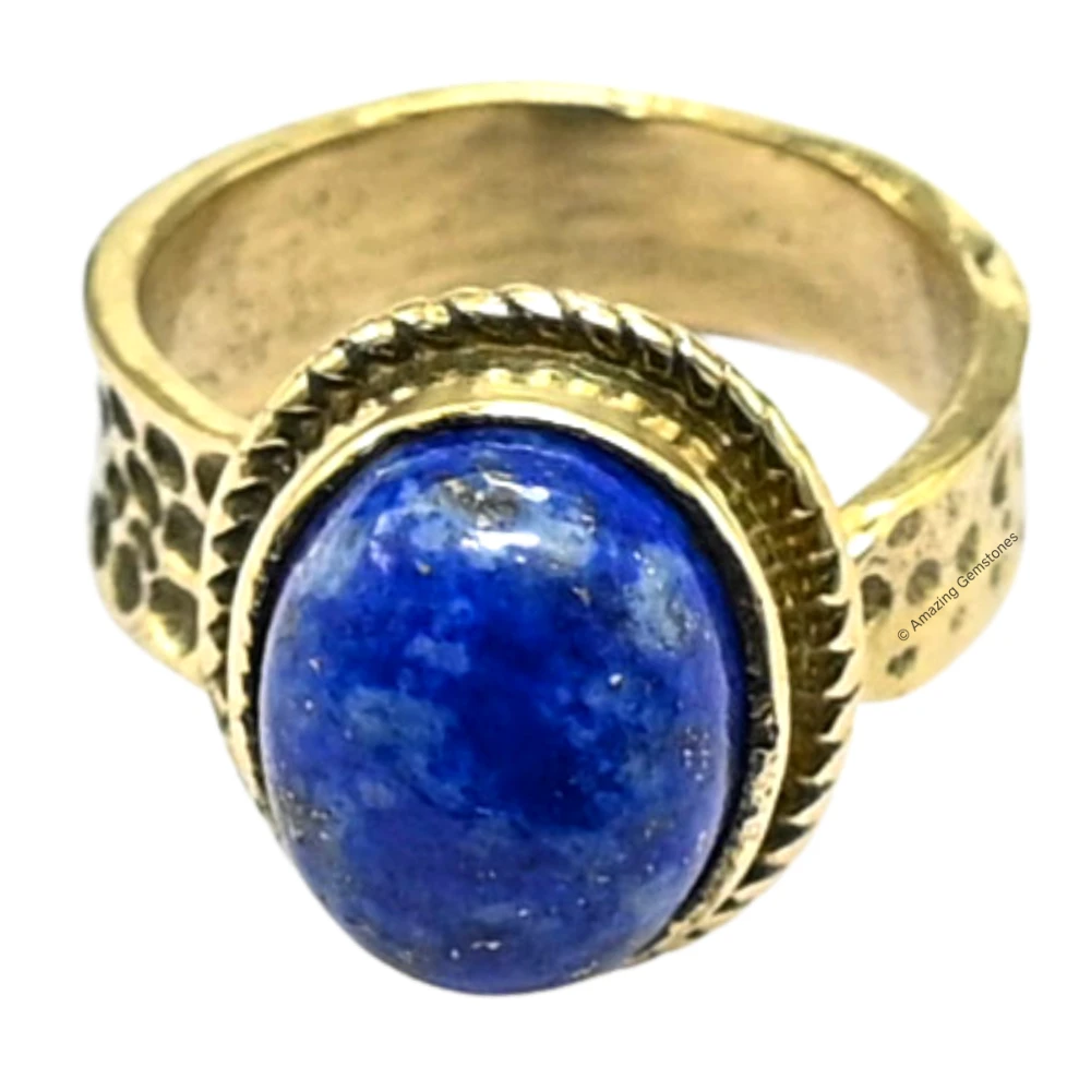 Lapis Lazuli Crystal Ring (Gold)