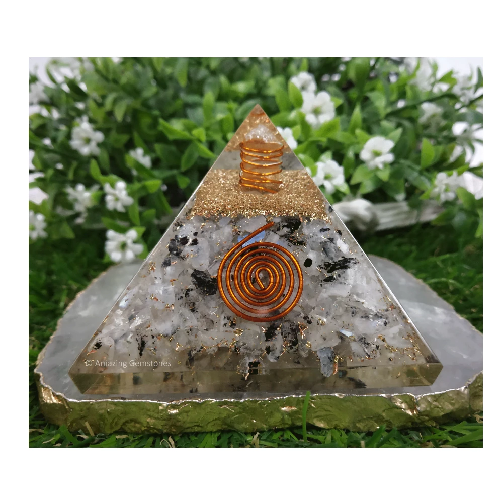 Rainbow Moonstone Orgone Pyramid