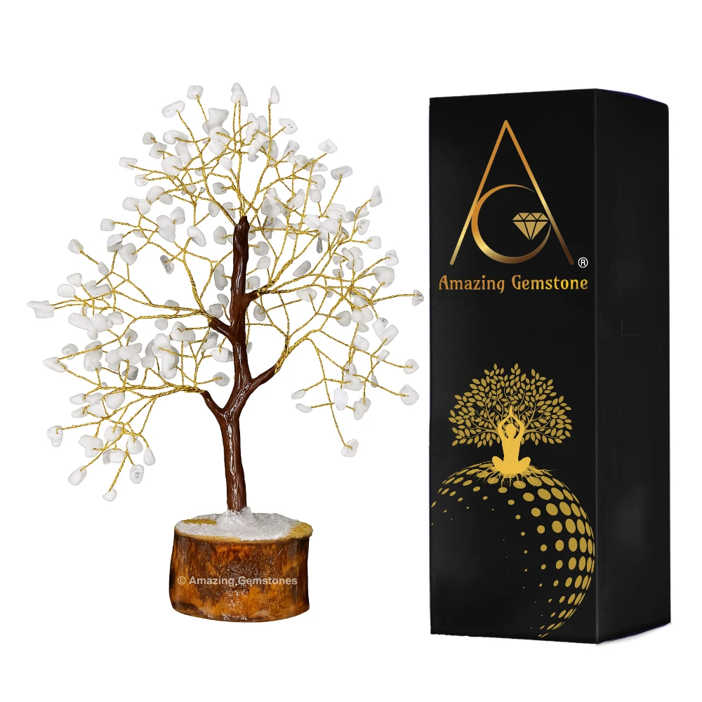 White Moonstone Tree (200 Beads)