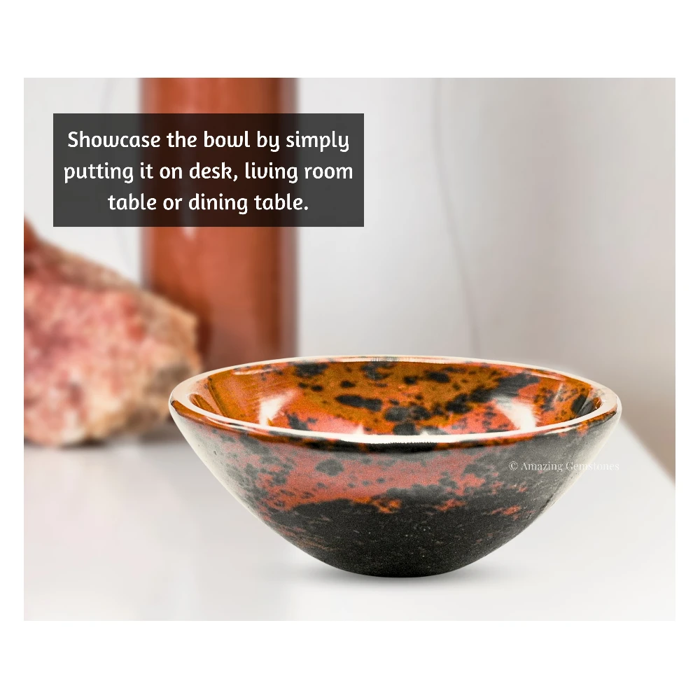 Mahogany Obsidian Crystal Bowl - 2 Inch