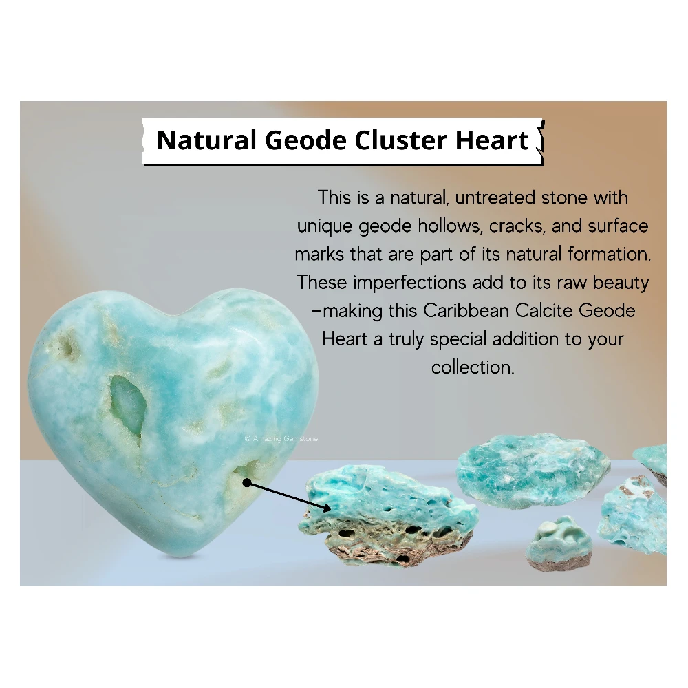 Caribbean Calcite Heart
