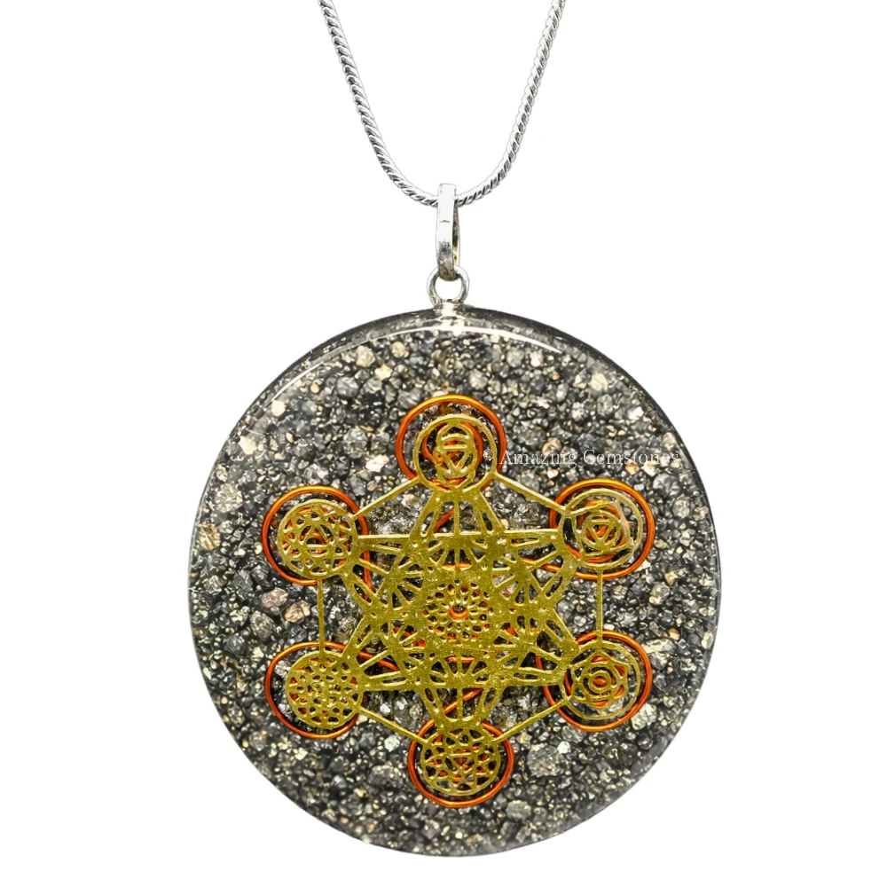 Pyrite Orgone Necklace - Metatron Chakra