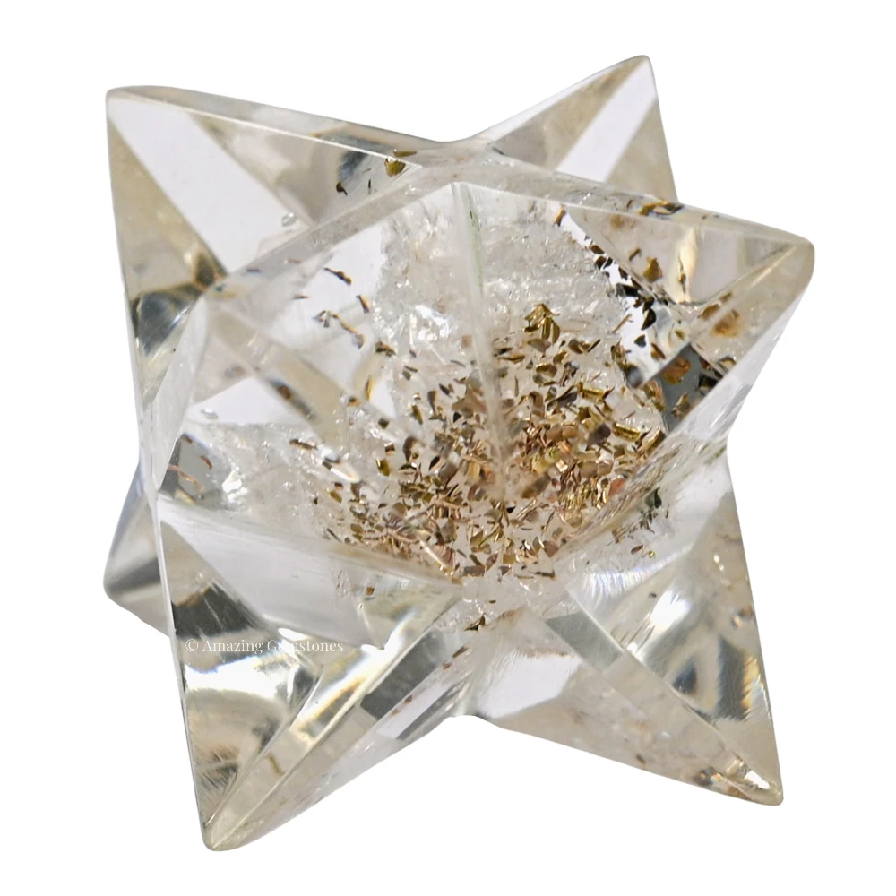 Clear Quartz Orgone Merkaba - 1 Inch