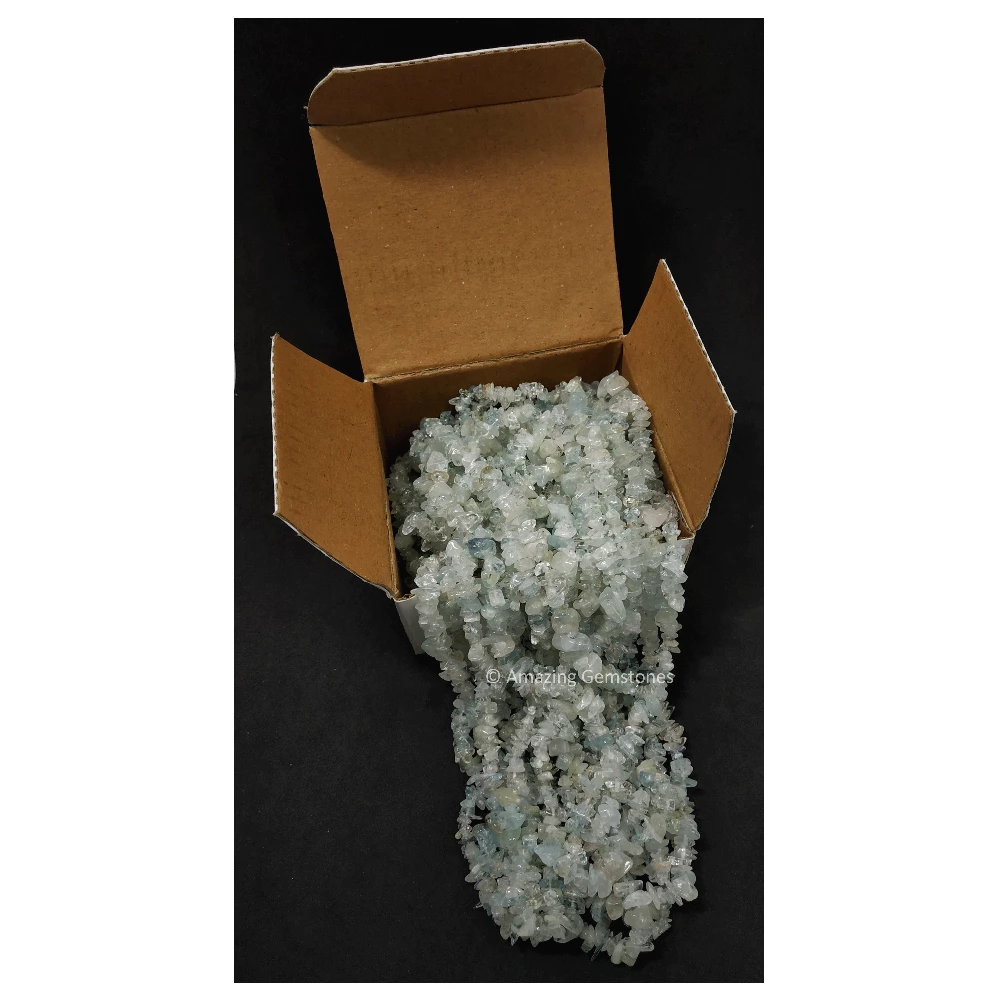Aquamarine Chips - Pre Drilled