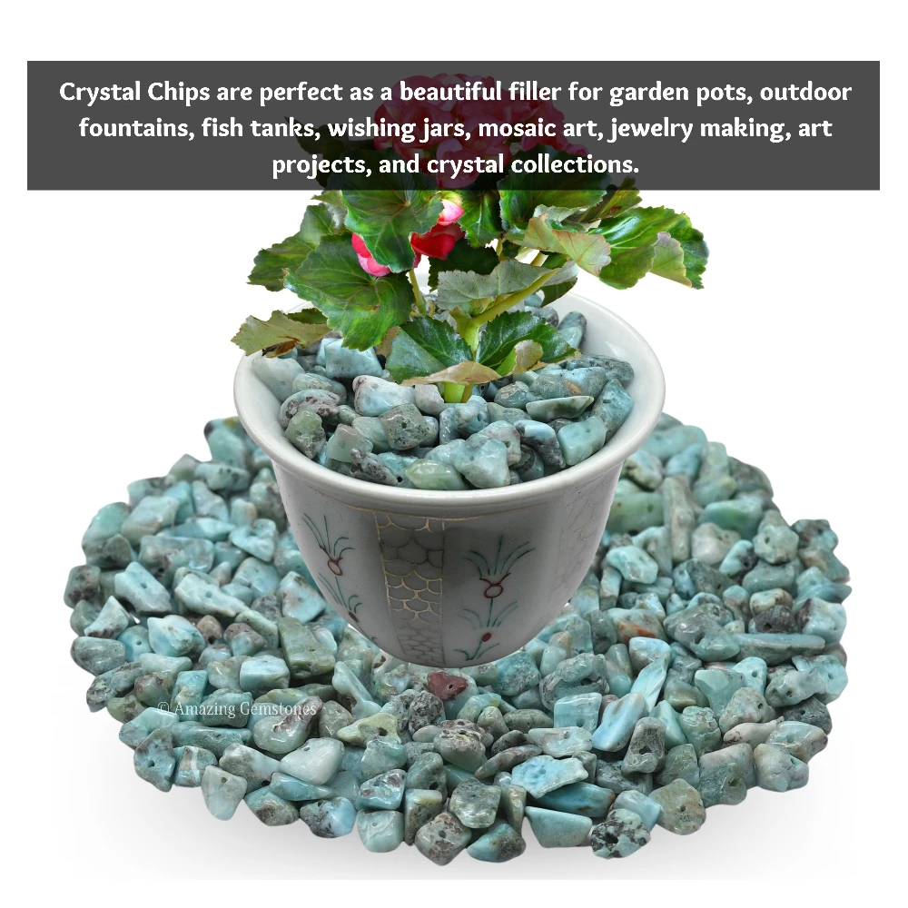 Larimar Chips - Pre Drilled