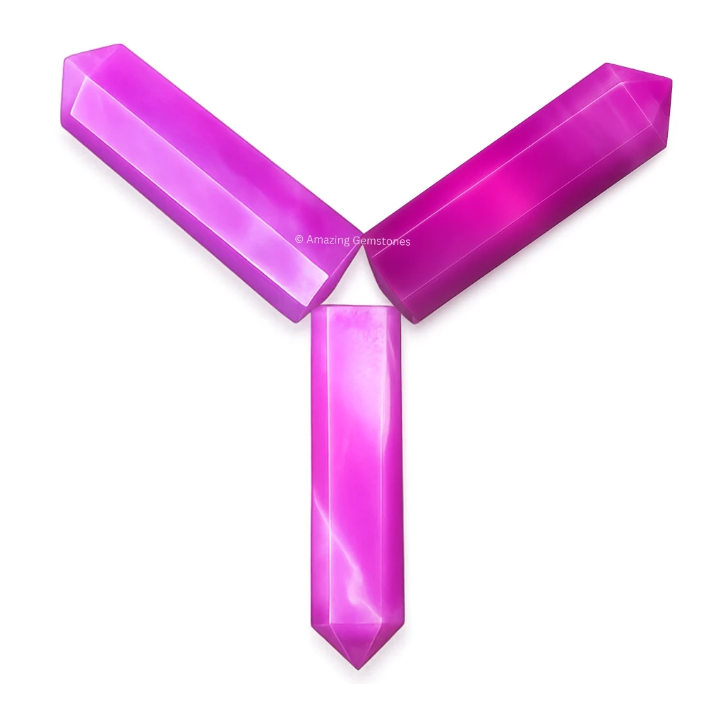 Pink Onyx Pencil Points (Set of 3)
