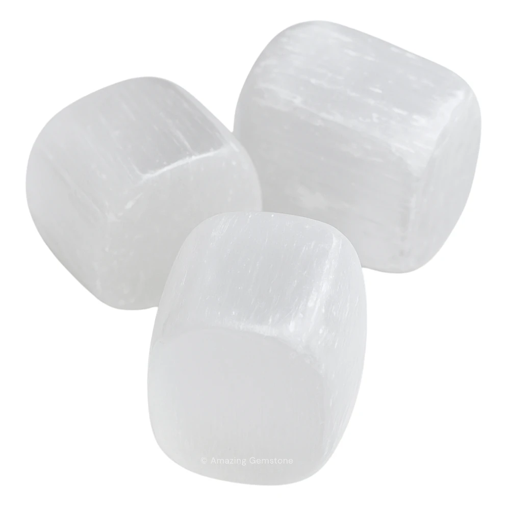Tumbled Selenite Crystals Stones (1 oz)