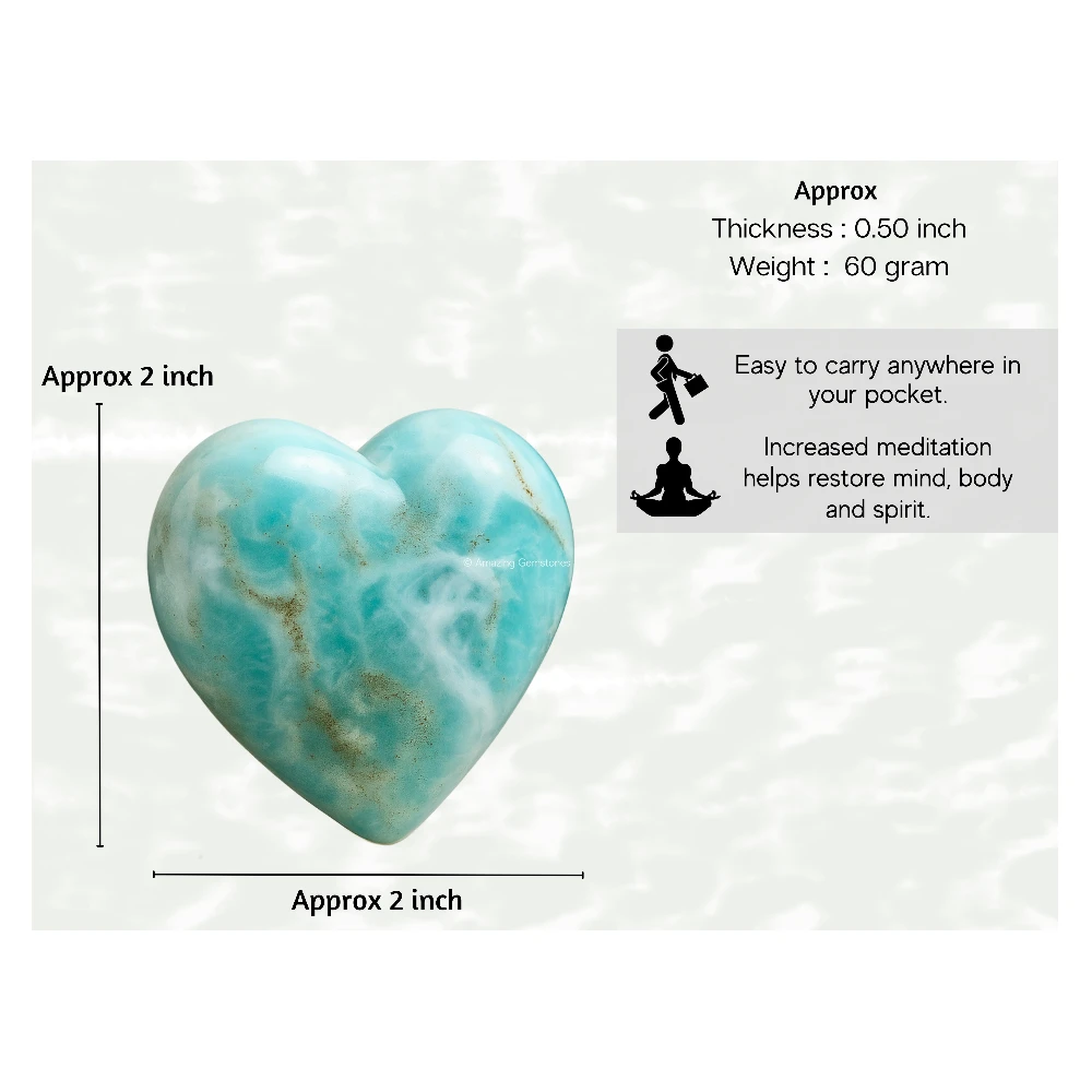 Caribbean Calcite Heart