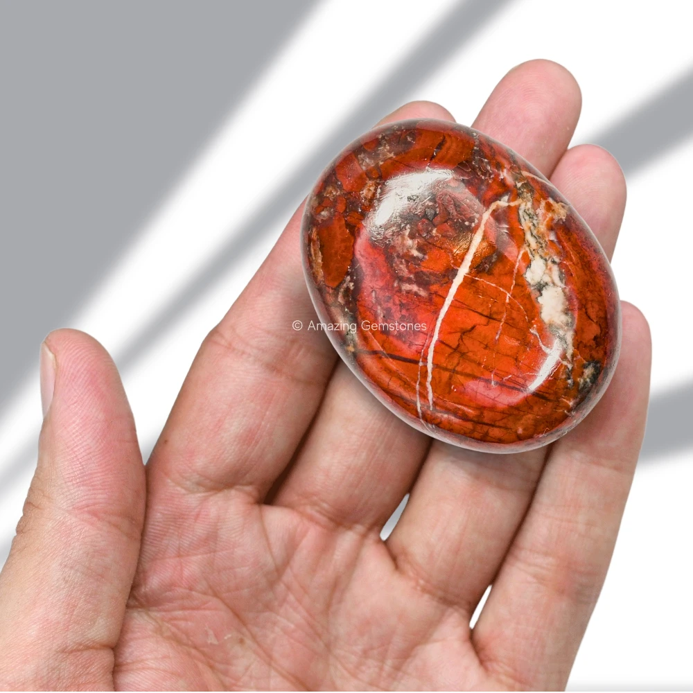 Brecciated Jasper Palm Stone